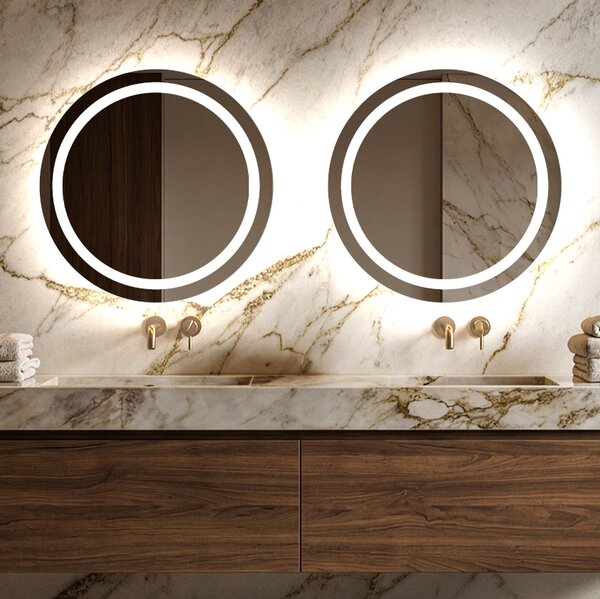 Rotunda oglinda cu LED la comanda L33 oglinda moderna cu Difuzor Bluetooth, Oglindă cosmetică