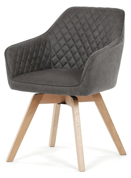 Jídelní židle, černá, látka vintage, DCH-435 BK3