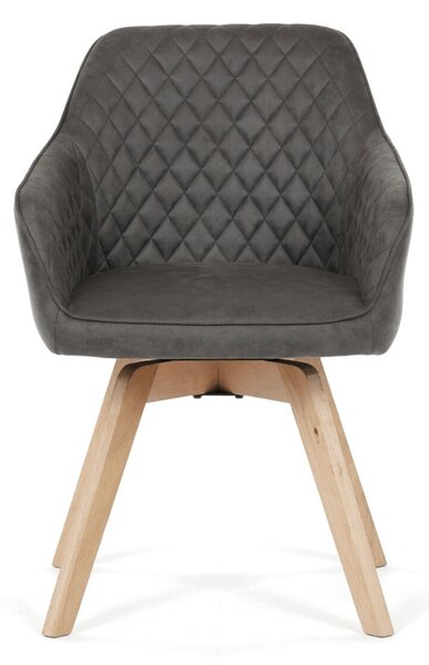 Jídelní židle, černá, látka vintage, DCH-435 BK3