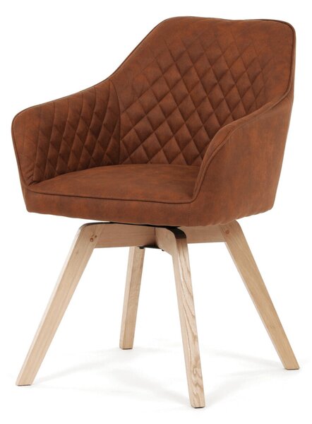 Jídelní židle, hnědá, látka vintage, DCH-435 BR3