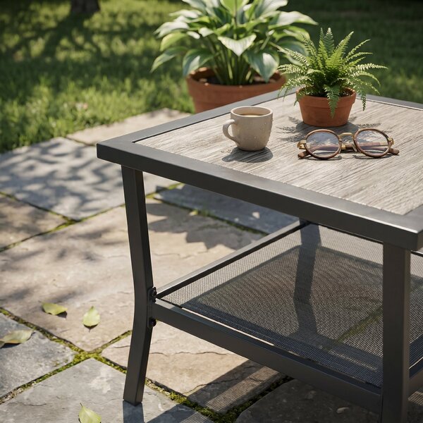 Outsunny Set Masa de Grădină 7 Piese, Scaune Stivuibile, Set Masa Exterior pentru Terasă, Design Modern și Confortabil | Aosom Romania