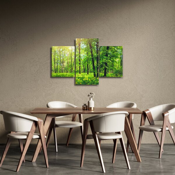 Tablou - Pădurea cu frunze de primăvară (90x60 cm)