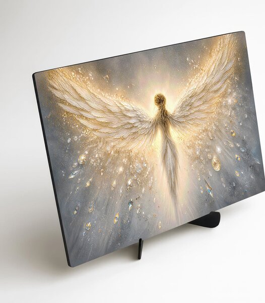 DUBLEZ | Tablou de perete din lemn - Înger luminos | Imprimare UV premium