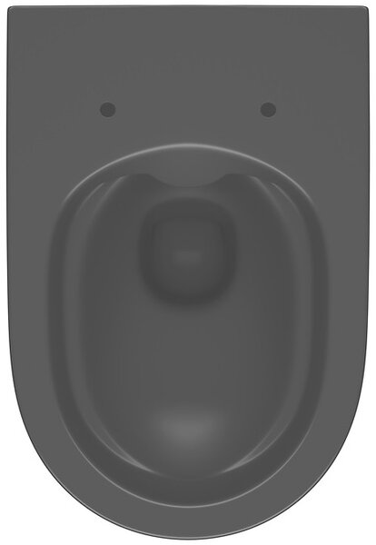 Cersanit Larga vas wc cu capac soft-close agăţat fără margine antracit mat S701-610