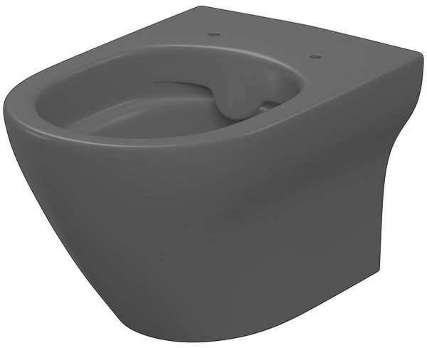 Cersanit Larga vas wc cu capac soft-close agăţat fără margine antracit mat S701-610