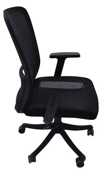 Scaun birou SID, negru, stofa/plasa, 61x68x100/110 cm