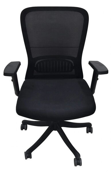 Scaun birou SID, negru, stofa/plasa, 61x68x100/110 cm