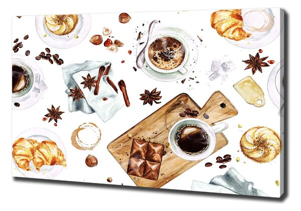 Imprimare tablou canvas Cafeaua de dimineață