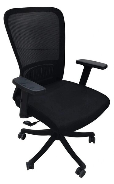 Scaun birou SID, negru, stofa/plasa, 61x68x100/110 cm