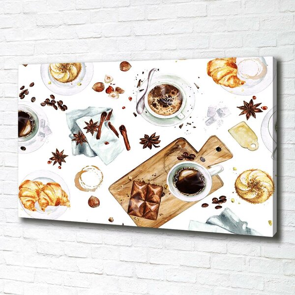 Imprimare tablou canvas Cafeaua de dimineață
