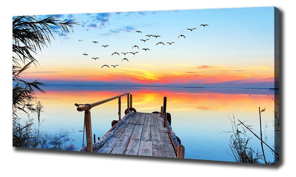 Imprimare tablou canvas Pier pe lac