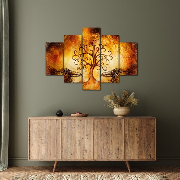 Tablou natural abstract cu copac (150x105 cm)
