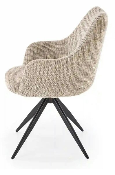 Scaun K564, bej/negru, stofa clasica/otel, 60x63x87 cm