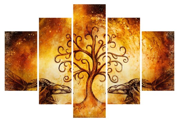 Tablou natural abstract cu copac (150x105 cm)