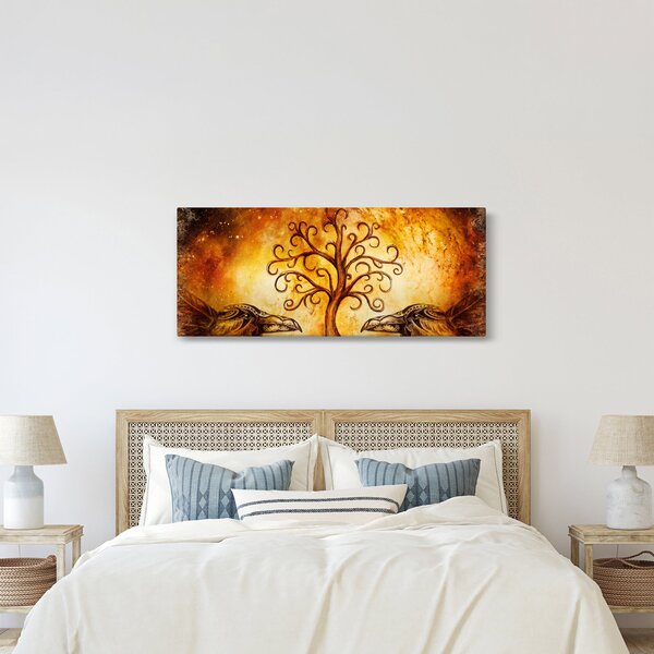 Tablou natural abstract cu copac (120x50 cm)
