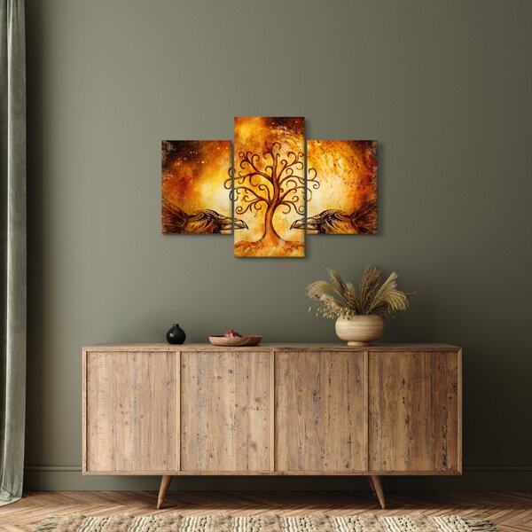 Tablou natural abstract cu copac (90x60 cm)