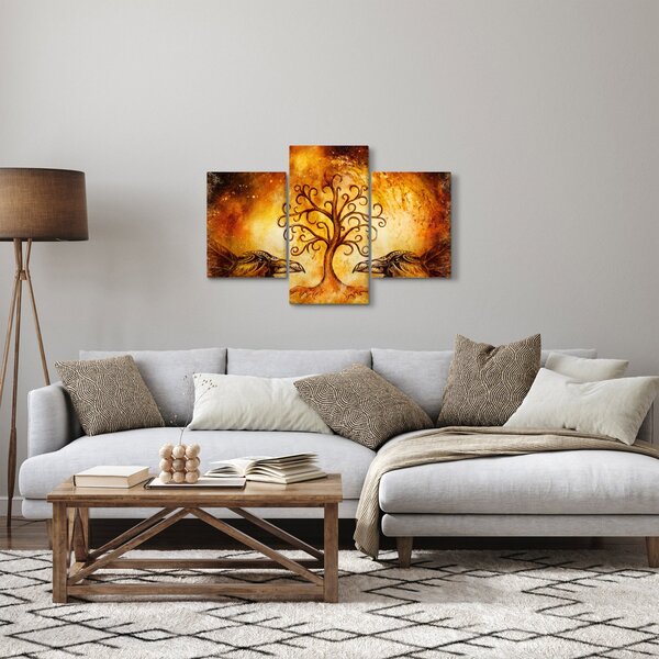 Tablou natural abstract cu copac (90x60 cm)