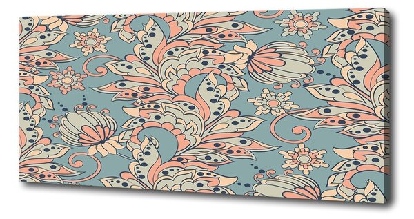 Imprimare tablou canvas flori etnice