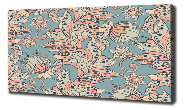 Imprimare tablou canvas flori etnice
