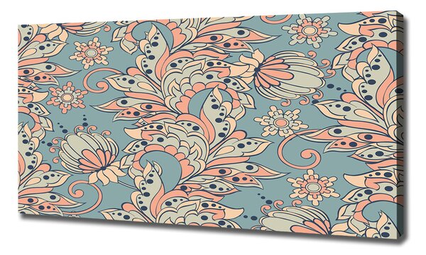 Imprimare tablou canvas flori etnice