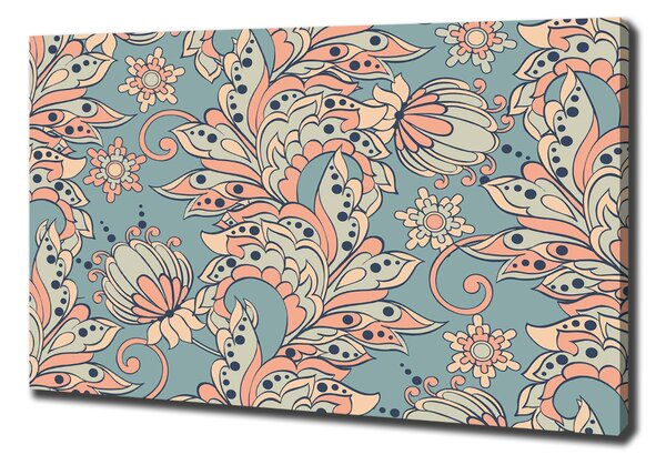 Imprimare tablou canvas flori etnice