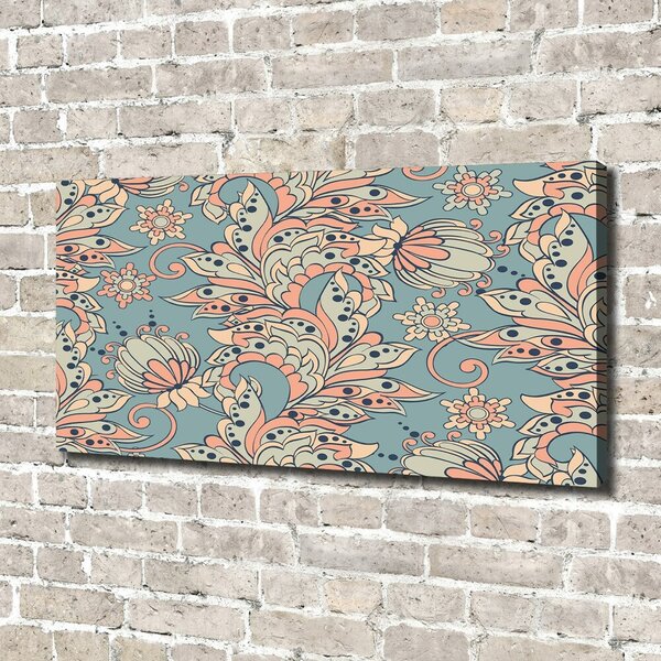 Imprimare tablou canvas flori etnice
