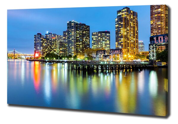 Print pe canvas New York, pe timp de noapte