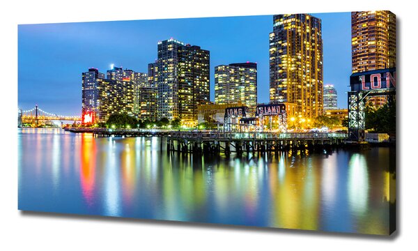 Print pe canvas New York, pe timp de noapte