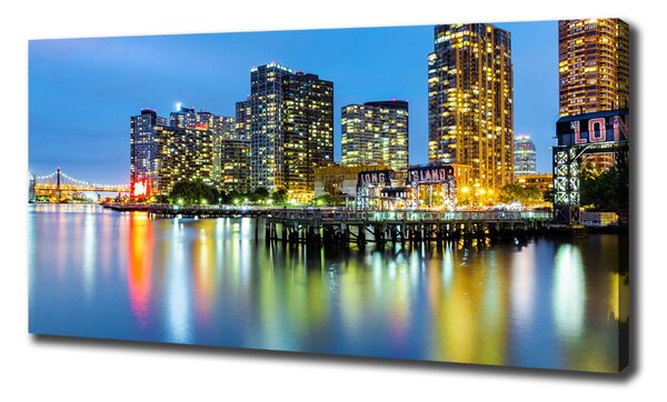Print pe canvas New York, pe timp de noapte