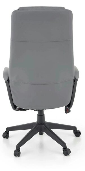 Scaun birou RAZOR, gri/negru, piele ecologica, 66x73x116-124 cm