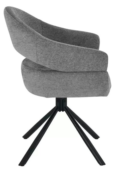 Scaun BORGO, gri - Raven 18, stofa clasica/metal, 58x45x87 cm