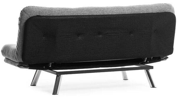 Set canapea extensibila 3 locuri si 1 fotoliu extensibila ,living, 180x110 cm – stofa, gri – Merburn