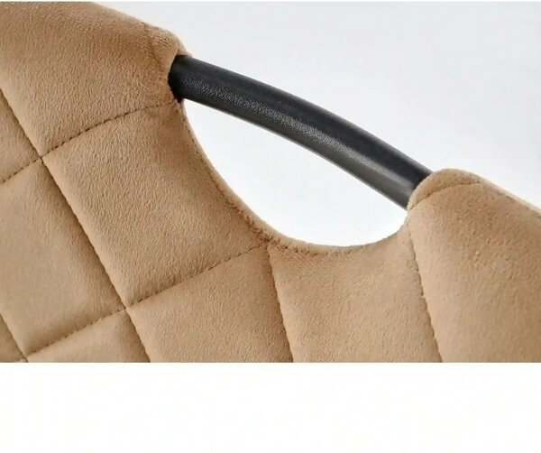 Scaun K577, bej - HLR 11, stofa catifelata/otel, 43x53x93 cm