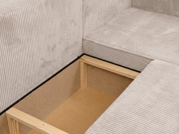 Coltar in forma de U SMART COSARO bej deschis 295x140 cm