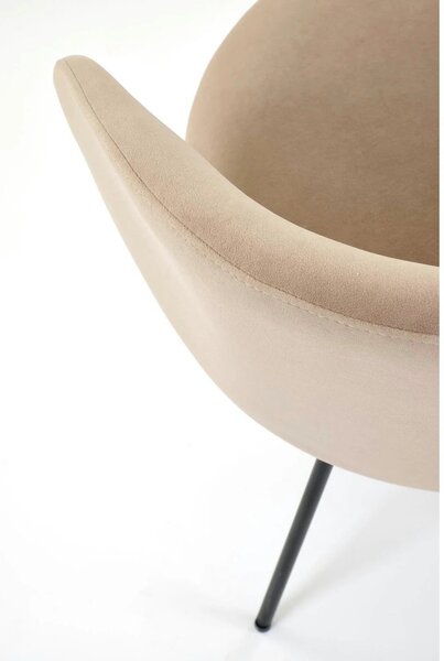 Scaun K587, bej - Mavel 38, stofa catifelata/otel, 60x58x77 cm