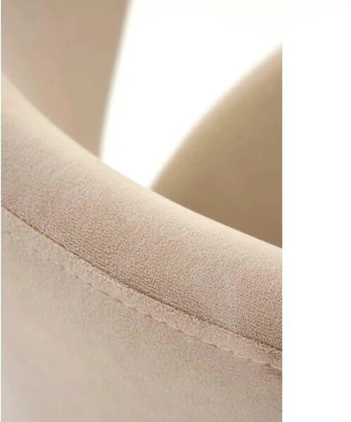 Scaun K587, bej - Mavel 38, stofa catifelata/otel, 60x58x77 cm