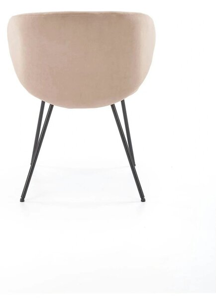 Scaun K587, bej - Mavel 38, stofa catifelata/otel, 60x58x77 cm