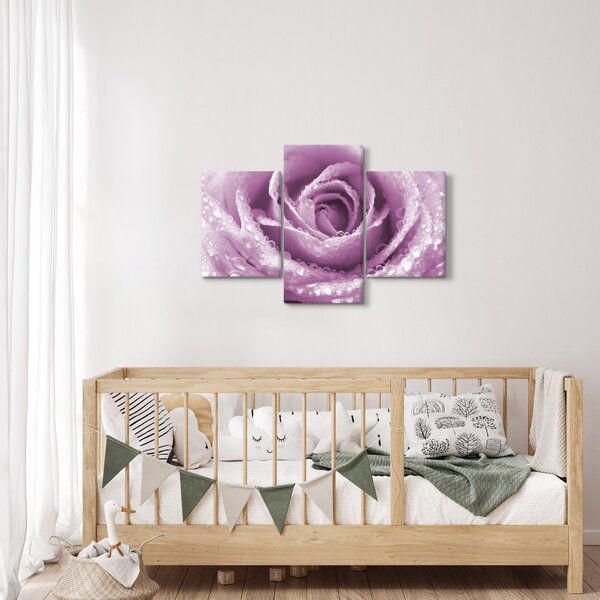Tablou detaliu de floare de trandafir (90x60 cm)