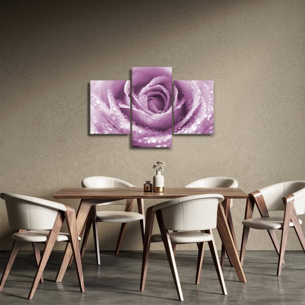 Tablou detaliu de floare de trandafir (90x60 cm)