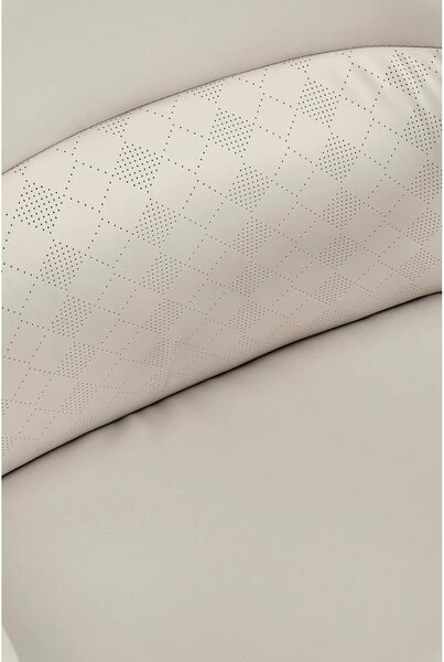 Scaun birou RAZOR, bej/negru, piele ecologica, 66x73x116-124 cm