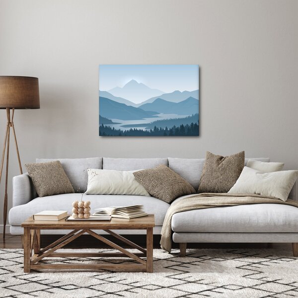 Tablou - Munții cu privirea graficeanului (70x50 cm)