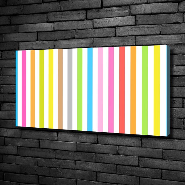 Print pe pânză dungi colorate