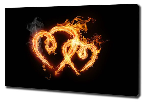Tablou canvas inima de foc