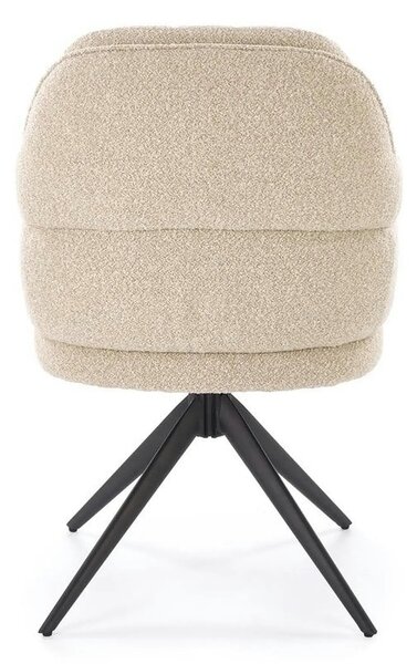 Scaun K570, bej/negru, stofa/otel, 61x70x92 cm