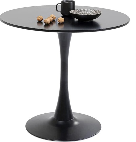 Masa 2HOME still Tulip rotunda, negru, picior fix, 60*70cm