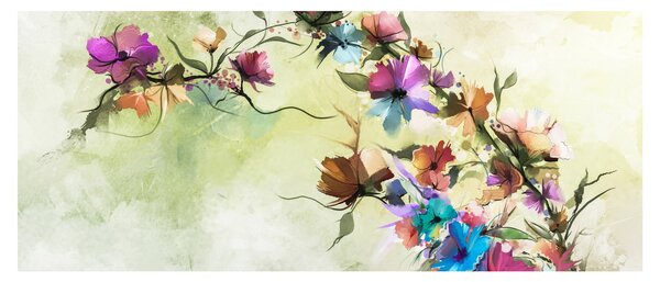 Tablou - Pictua cu flori (120x50 cm)