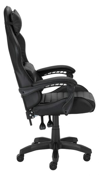Scaun gaming X-PLAY, negru, piele ecologica, 64x65x123/132 cm