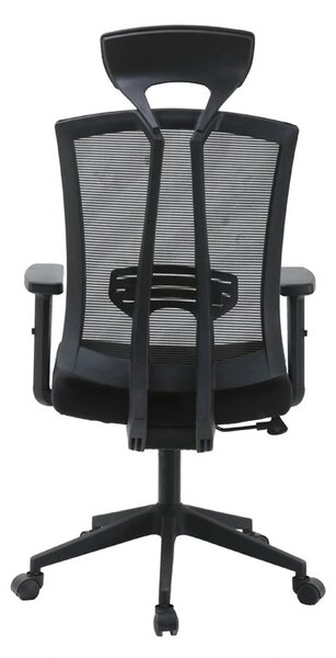 Scaun birou NAO, negru, stofa/plasa, 65x67x122/132 cm