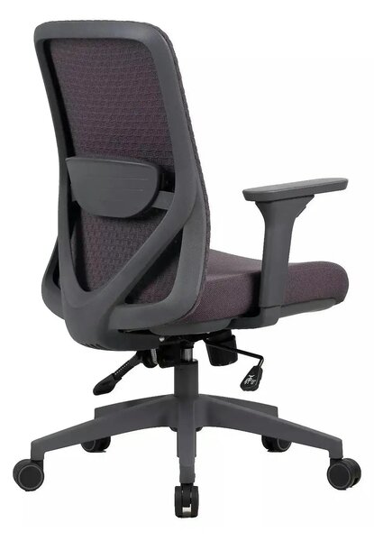 Scaun de birou Q-744, gri, stofa clasica/plasa, 62x50x91/101 cm