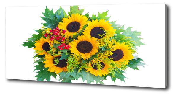 Imprimare tablou canvas buchet de floarea-soarelui